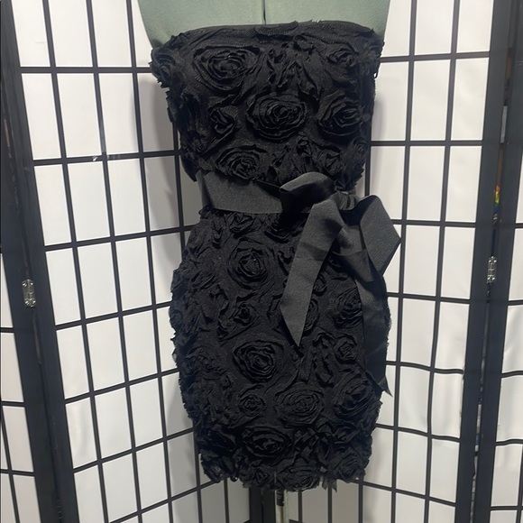 Zara Dresses & Skirts - Zara Black floral Strapless Dress